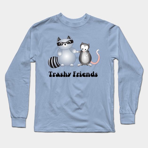 Trashy Friends Long Sleeve T-Shirt by candhdesigns